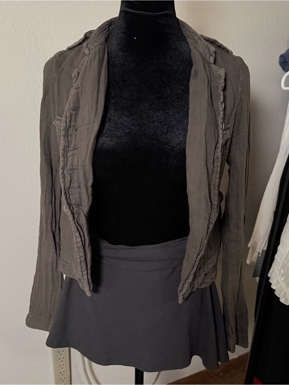 Gray Utility Button-Front Jacket - Picture 7 of 8